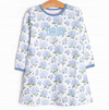 Hydrangea Blooms Sweatshirt Dress, Blue