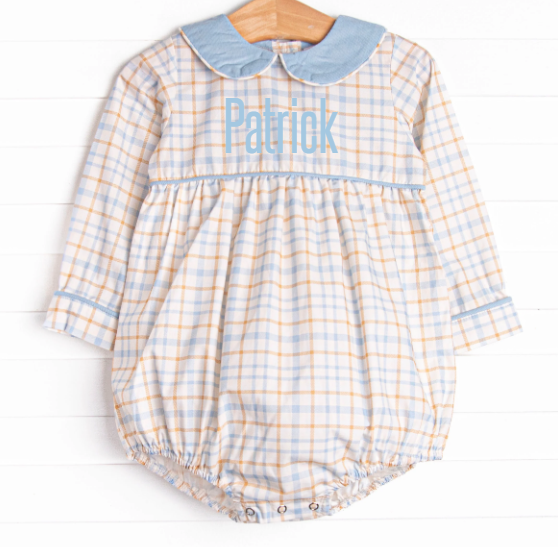 Perfect Day Plaid Bubble, Blue