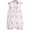 Up From the Grave Garden Bubble Romper, Blue