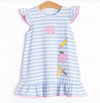 Classroom Essentials Applique Dress, Blue Stripe