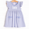 Everly Dress, Periwinkle Stripe