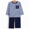 Evan Pant Set, Navy Stripe