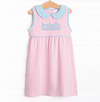 Isabella Dress, Blue and Pink Stripe