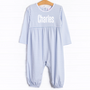 Charles Romper, Blue Stripe