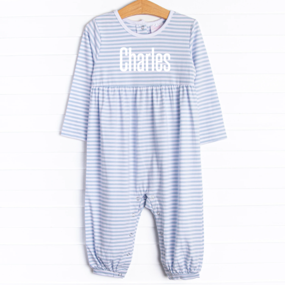 Charles Romper, Blue Stripe