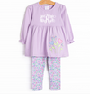 Grow Together Applique Legging Set, Purple