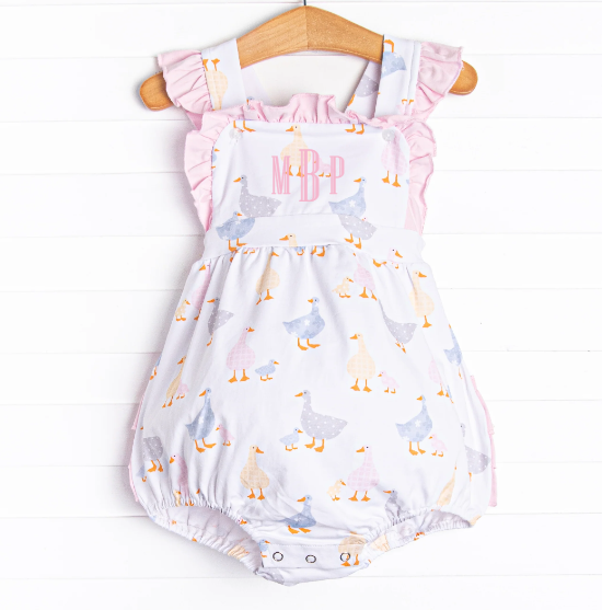 Duckling Dash Ruffle Bubble, Pink