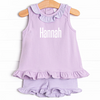 Hannah Short Set, Lavender Stripe