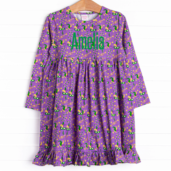 Mardi Gras March Dress, Purple