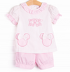 Minnie Memories Applique Bloomer Set, Pink