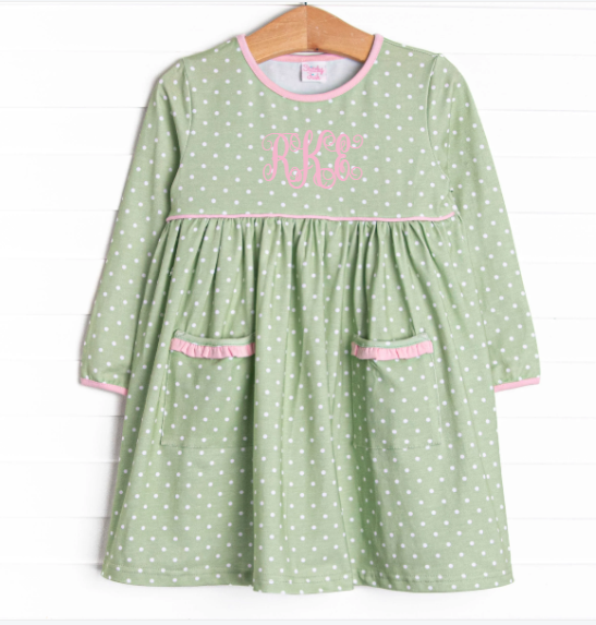 Sweet Pea Pocket Dress, Green