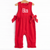 Eliza Corduroy Romper, Red