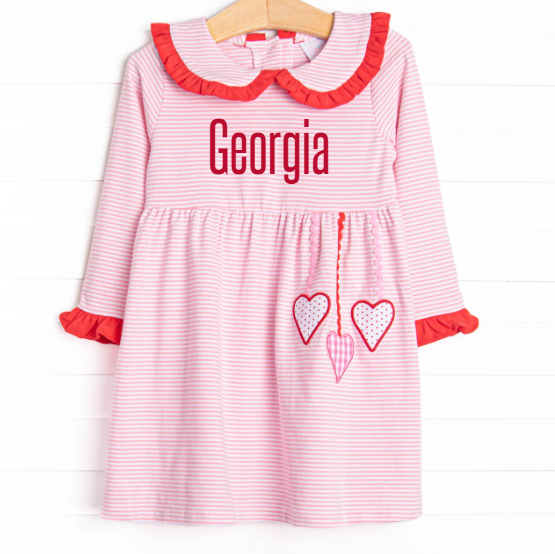 Get-together Galentine Applique Dress, Pink