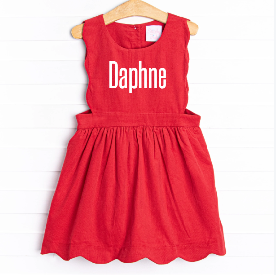 Daphne Dress, Red Corduroy