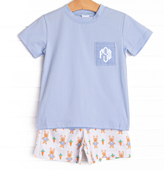 Peter Cottontail Short Set, Blue