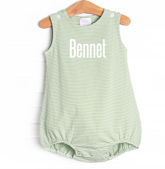 Bennet Bubble, Light Green Stripe