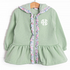 Francesca Florals Zip-Up Jacket, Green