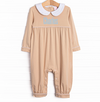 Mocha Moment Long Romper, Tan