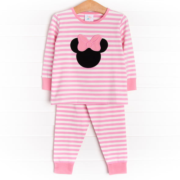 Miss Mouse Applique Soft Set, Pink Stripe