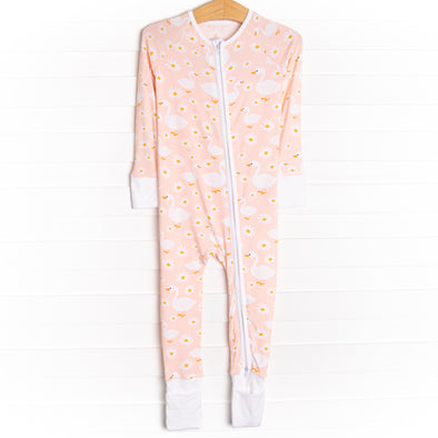 Swan Lake Snuggles Bamboo Zippy Pajama, Peach