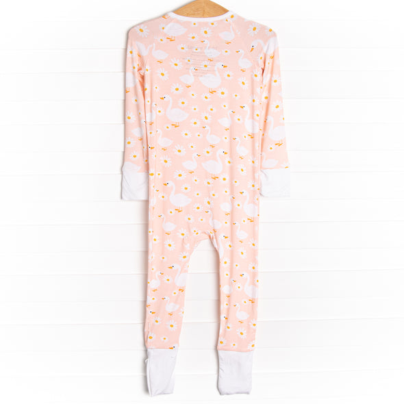 Swan Lake Snuggles Bamboo Zippy Pajama, Peach