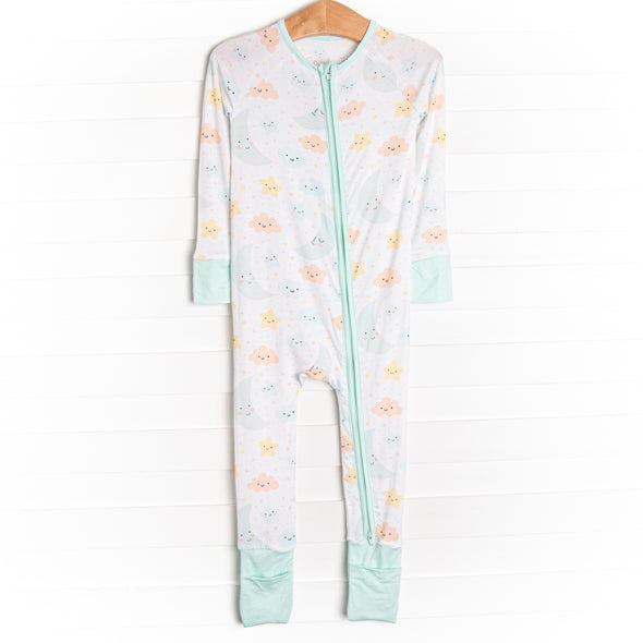 Goodnight Moon Bamboo Zippy Pajama, Green