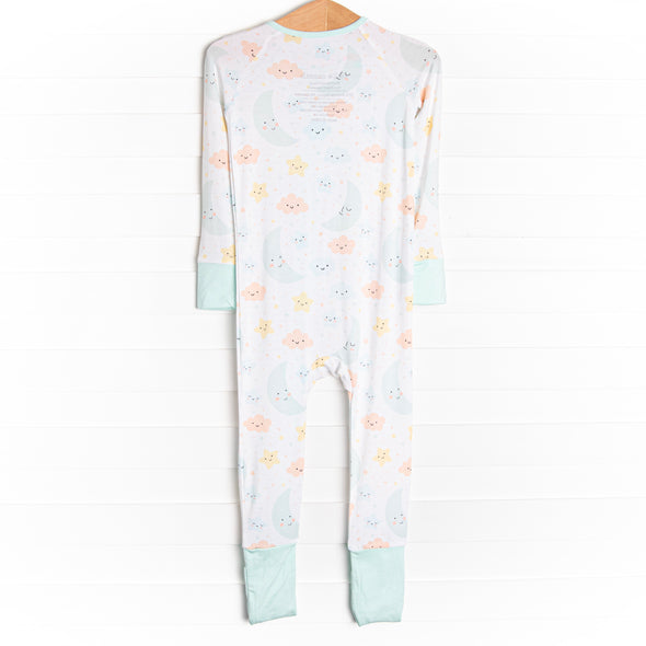 Goodnight Moon Bamboo Zippy Pajama, Green