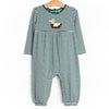 Fly By Friends Applique Romper, Green