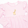 Reaching New Heights Applique Romper, Pink Stripe