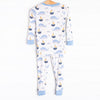 Whales and Sails Bamboo Pajama Set, Blue