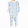 Jurassic Jungle Bamboo Pajama Set, Blue