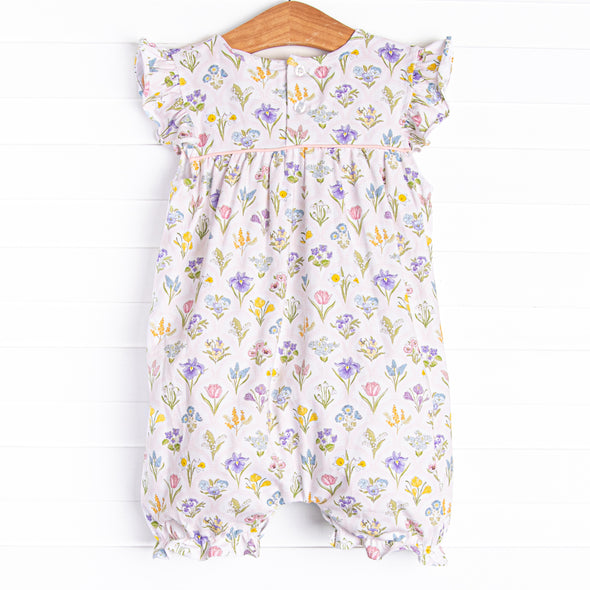 Vintage Vines Bubble Romper, Pink