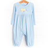 Heavy Load Haulin Applique Romper, Blue