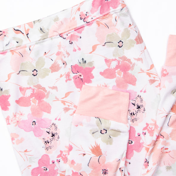 Blooms and Bedtime Bamboo Pajama Set, Pink