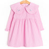 Whimsical Wings Embroidered Dress, Pink
