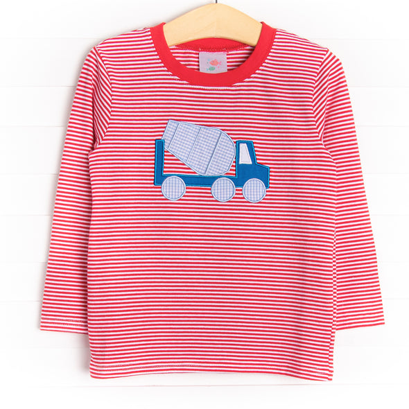 Mr. Mixer Applique Shirt, Red Stripe