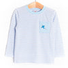 Travel Time Embroidered Shirt, Blue