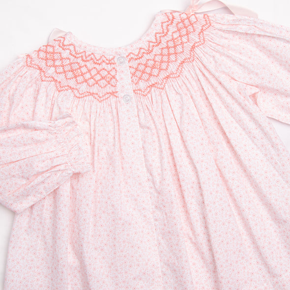 Bow Me Away Smocked Bubble, Pink