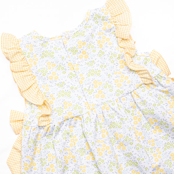 Bows And Buds Dress, Yellow