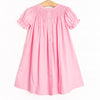 Easter Wishes Smocked Bishop Dress, Pink