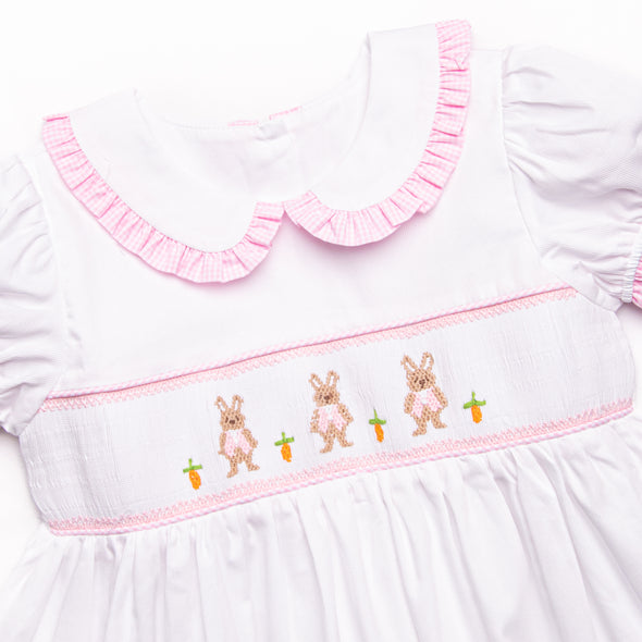 Poppy Cottontail Smocked Dress, Pink