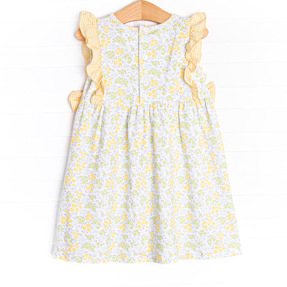 Bows And Buds Dress, Yellow