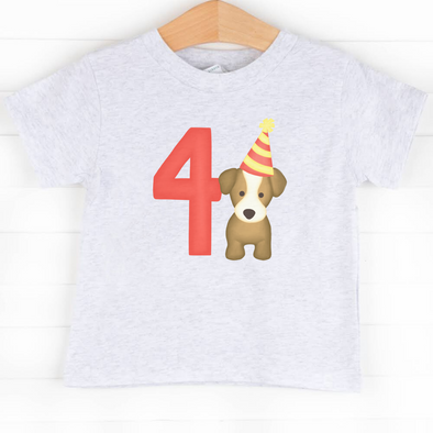 Party Pup 4th Birthday, Boys Graphic Tee