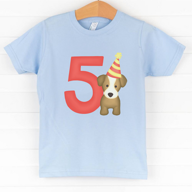 Party Pup 5th Birthday, Boys Graphic Tee