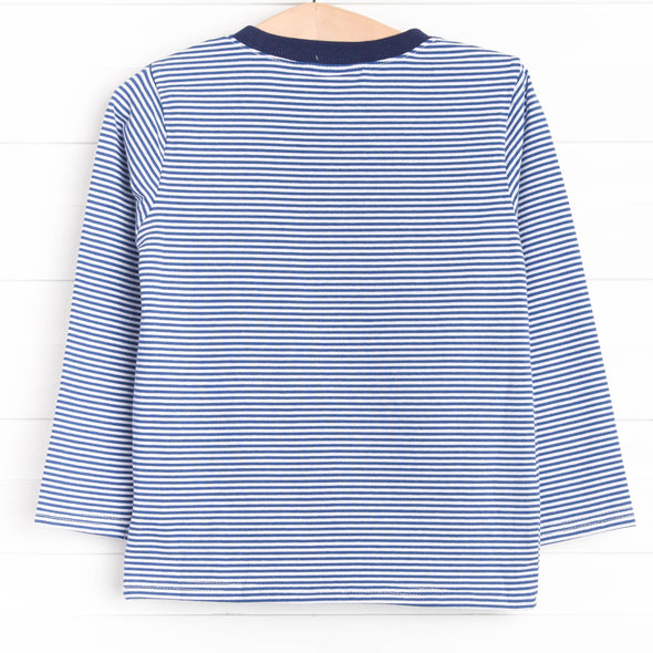 Hudson Hunter Trio Applique Shirt, Navy Stripe