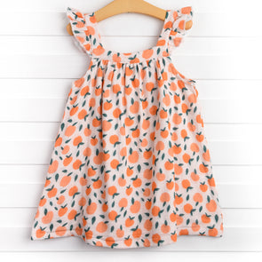 Perfectly Peachy Muslin Dress, Orange